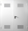 Противопожарная двустворчатая дверь с вентиляцией на 2 полотна